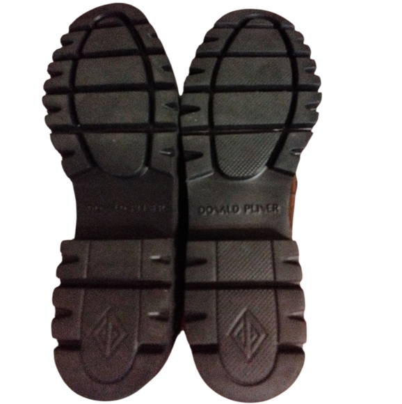 Donald Pliner Hope Chunky Black Crocodile Loafers Size 8.5 Lug Sole Flats - Picture 7 of 10